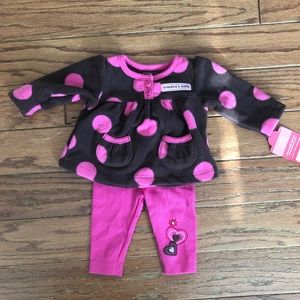 Adorable brown & Pink polka dots